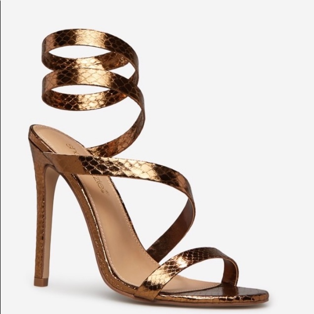 Bronze high heel sandal